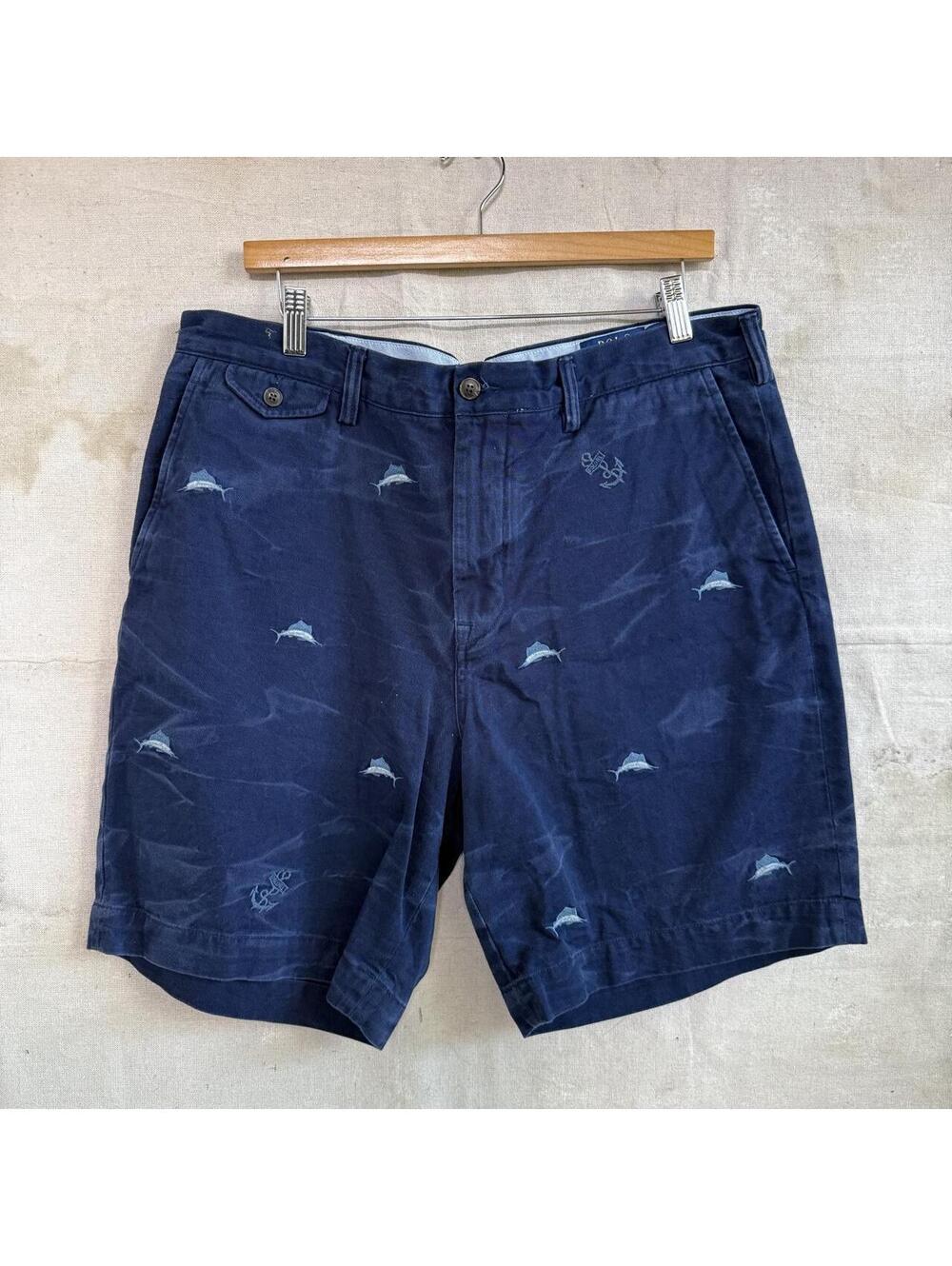 Polo Ralph Lauren Marlin 9” InseamDark Blue Board Shorts Size 36